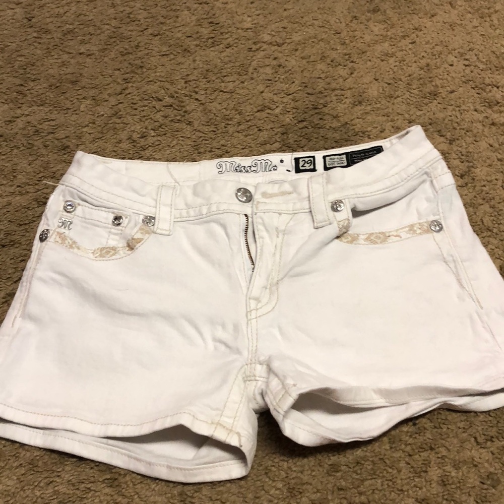 Miss me white jean shorts